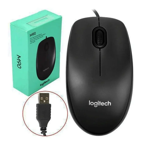 Logitech Mouse M90 grafit wired 2