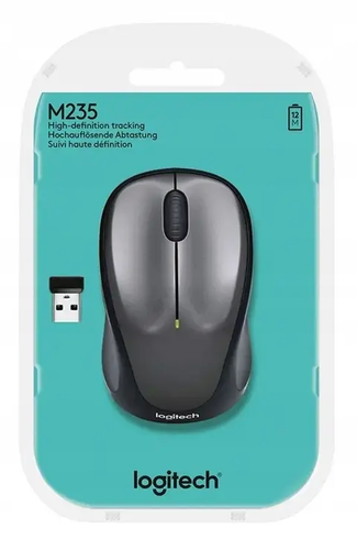 Logitech Mouse M235 szara QuickSilver bezwired 3