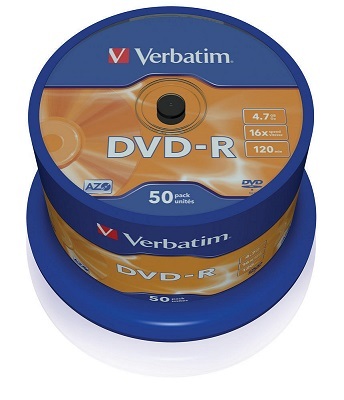 Verbatim DVD-R 16x 4.7GB 50p 43548 cake 1