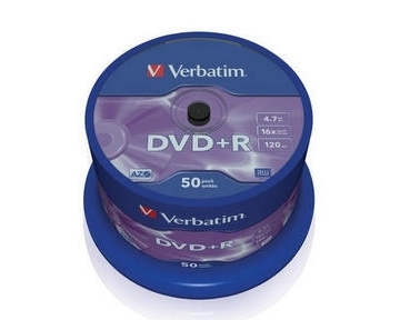 Verbatim DVD+R 16x 4.7GB 50p 43550 cake 1