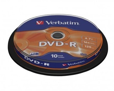 Verbatim DVD-R 16x 4.7GB 10p 43523 cake 1