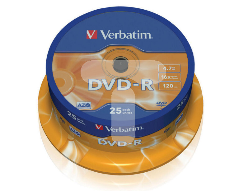 Verbatim DVD-R 16x 4.7GB 25p 43522 cake 1