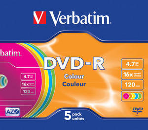 Verbatim DVD-R 16x 4.7GB 5p slim 43557 1