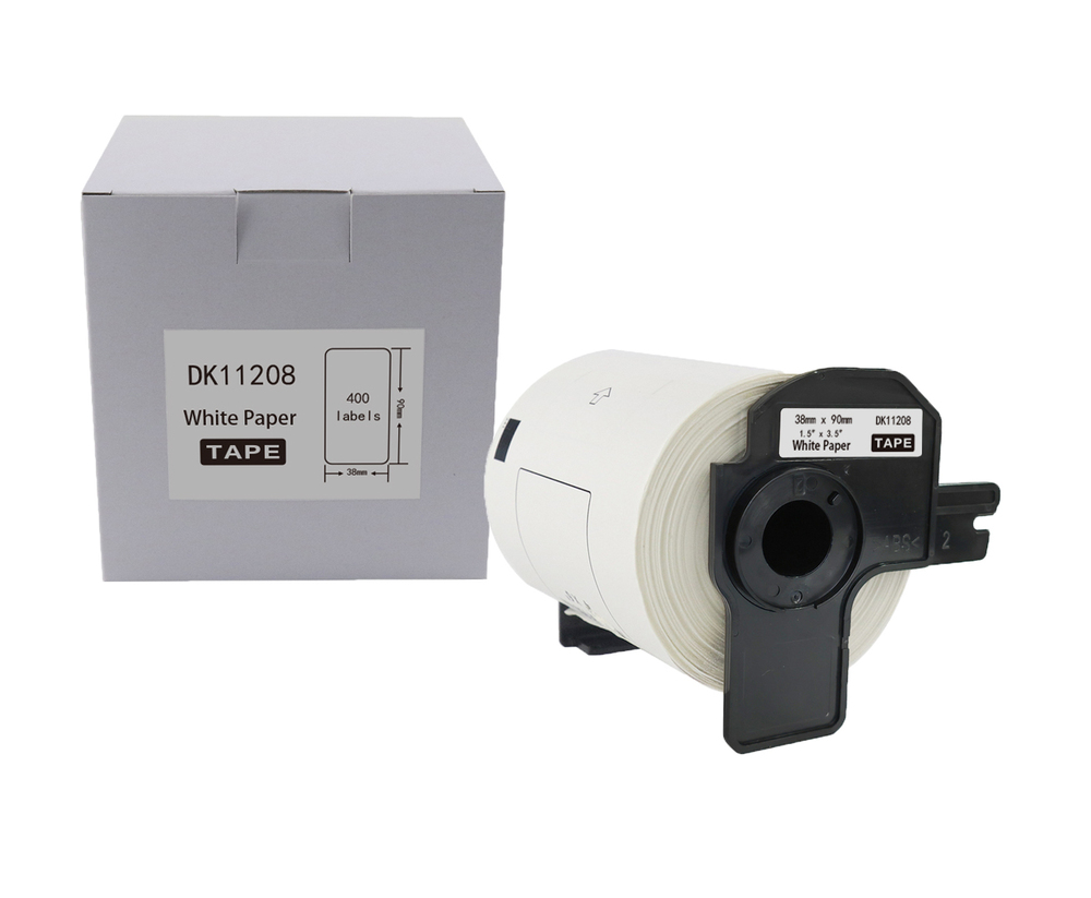 PRISM Brother etykieta DK-11208 38mm x 90mm 400 sztuk na rolce, czarny na białym 1