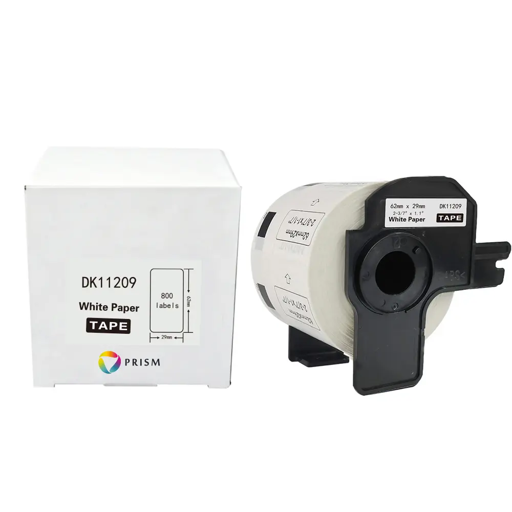 PRISM Brother etykieta DK-11209 62mm x 29mm 800 sztuk na rolce, czarny na białym 1