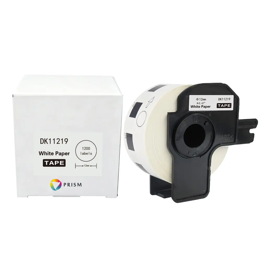 PRISM Brother etykieta DK-11219 12mm 1200szt czarny na białym 1