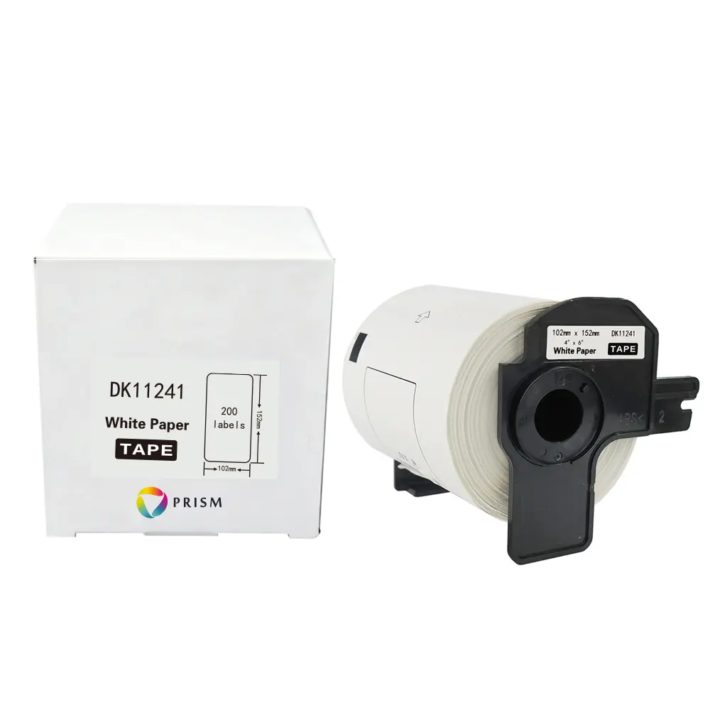 PRISM Brother etykieta DK-11241 102mm x 152mm 200 sztuk na rolce, czarny na białym 1