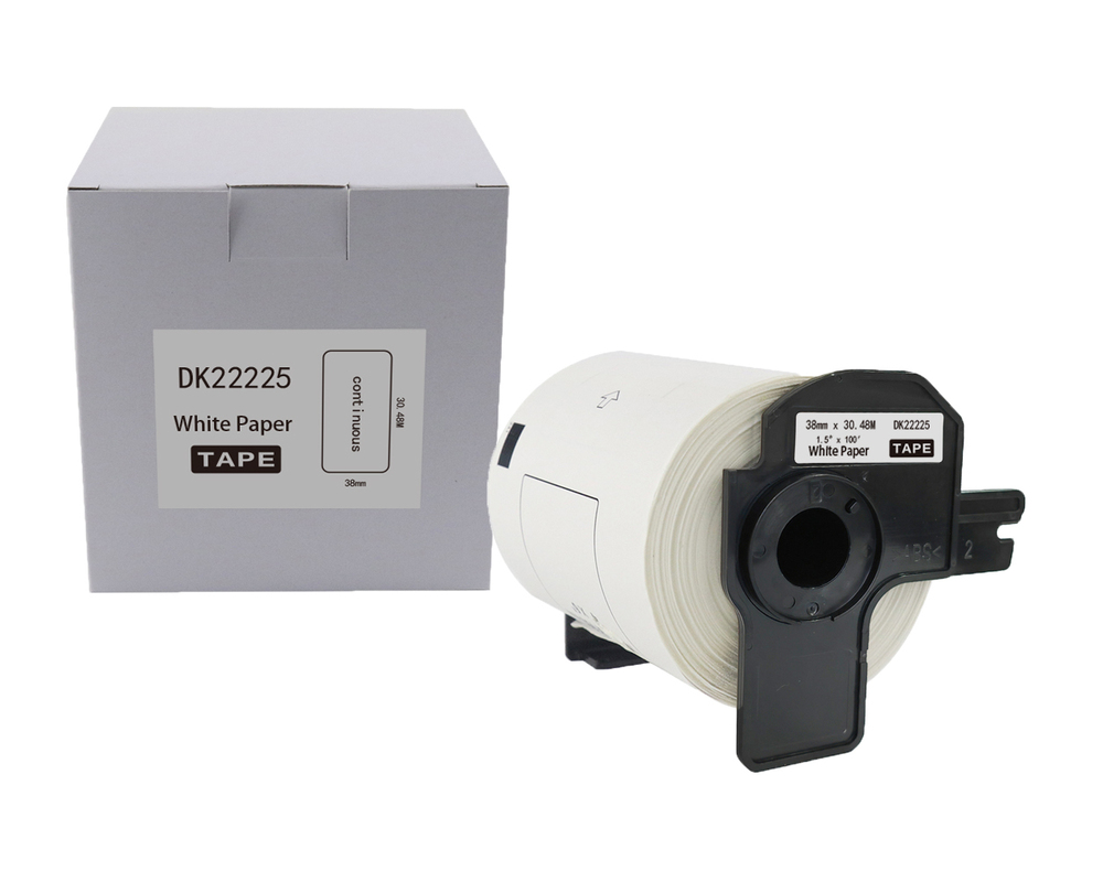 Etykieta BROTHER DK-22225 38mm x 30,48m czarny na białym zamiennik 1