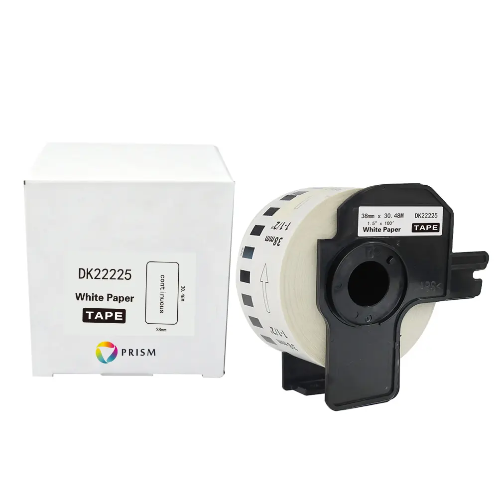 PRISM Brother etykieta DK-22225 38mm x 30,48m czarny na białym 1