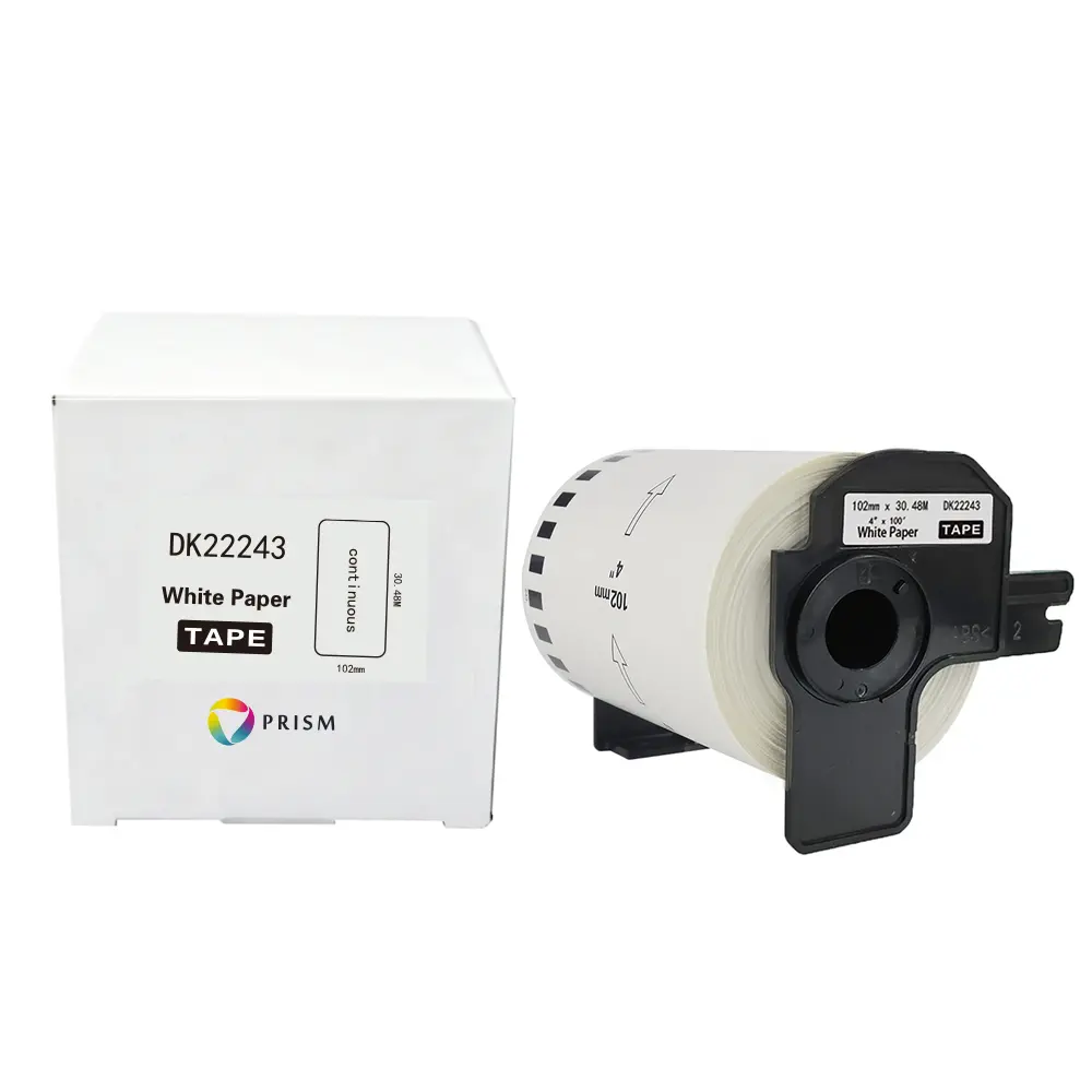 PRISM Brother etykieta DK-22243 102mm x 30,48 czarny na białym 1