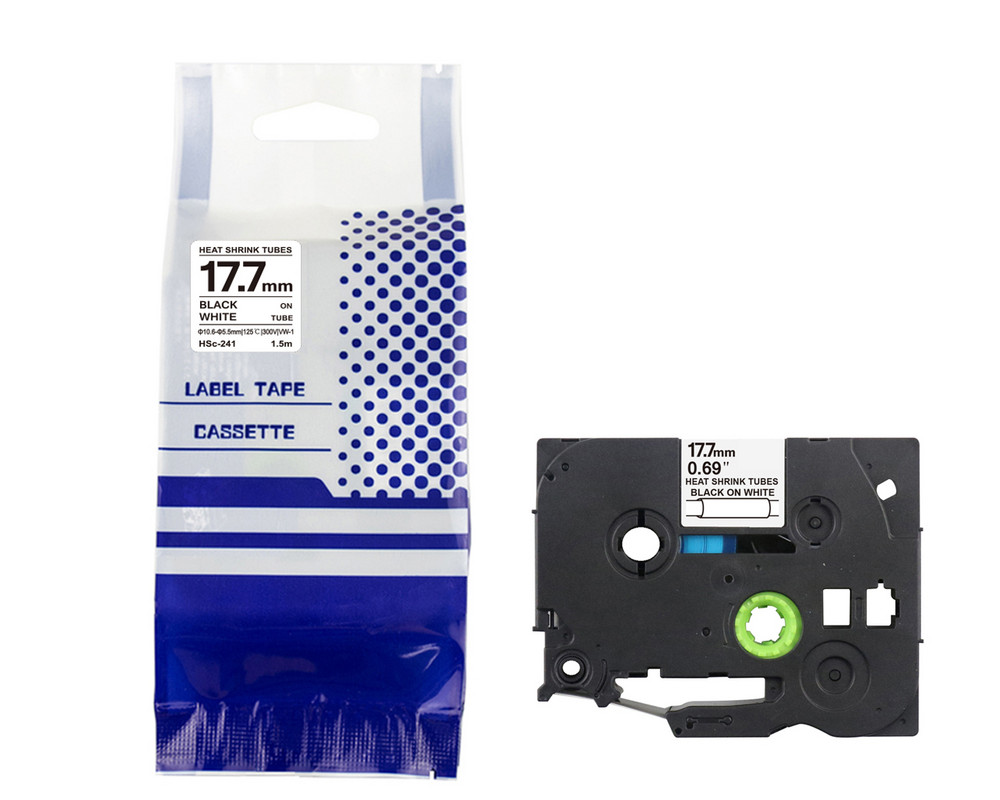 Tape BROTHER TZE-241 18mm x 8m Black on White compatible cartridge 1
