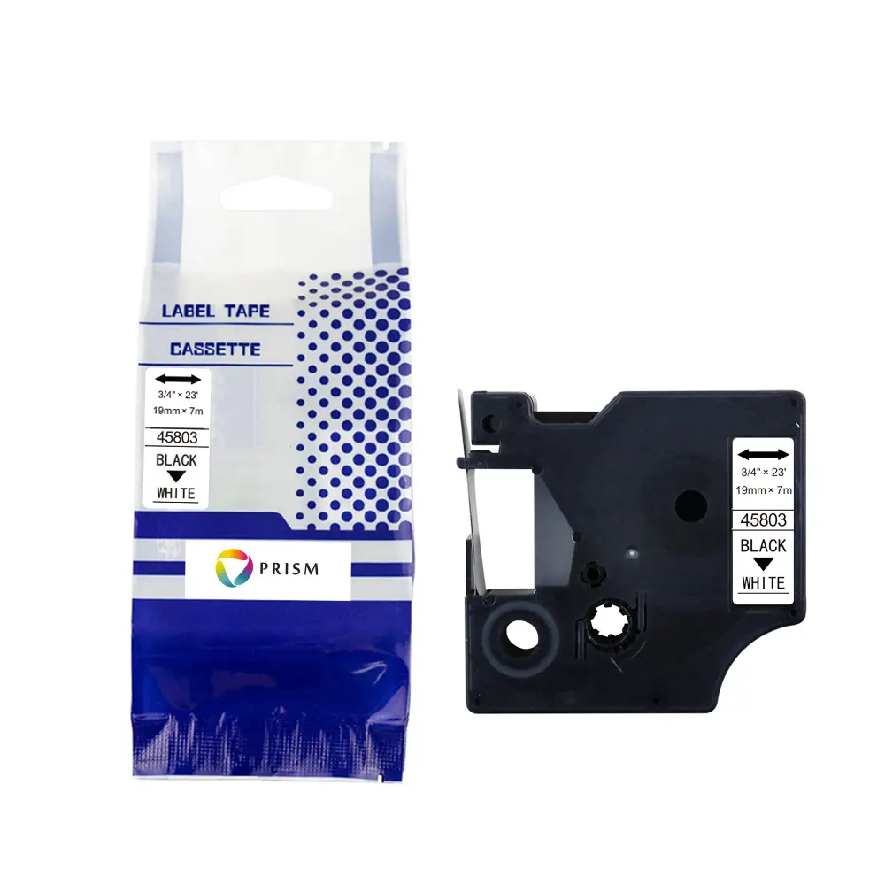 PRISM Dymo taśma D1 45803 19mm x 7m S0720830 czarny na białym 1