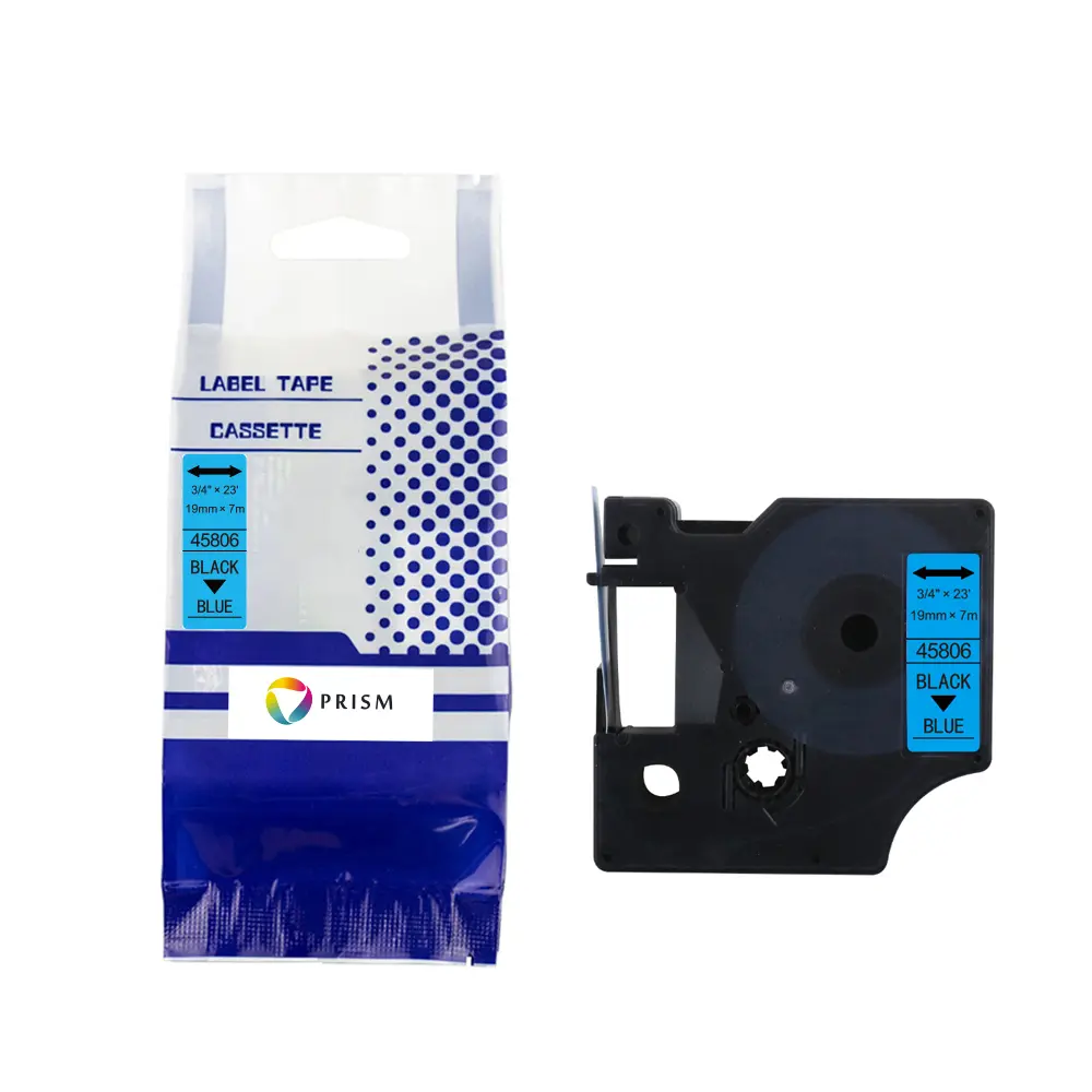 Tape DYMO D1 45806 19mm x 7m S0720860 Black on Blue compatible cartridge 1