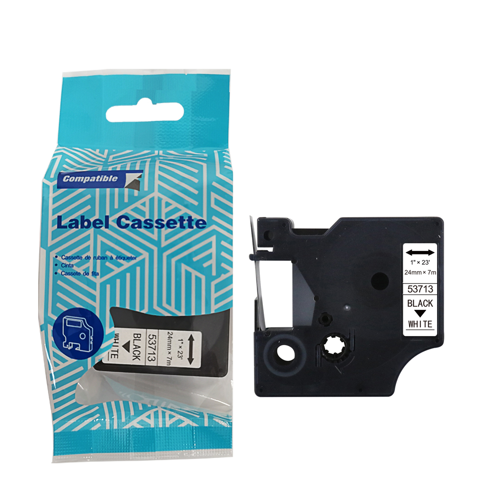 Tape DYMO D1 53713 24mm x 7m S0720930 Black on White compatible cartridge 1