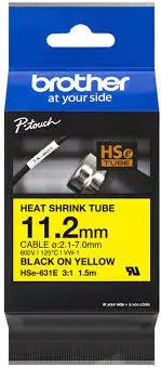Brother Tape HSE-631E Black 1