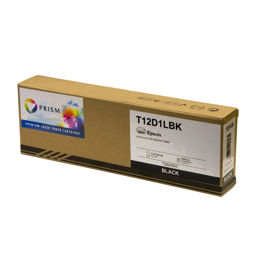 PRISM Epson Ink cartridge T12D L Black 5k 105ml 100% New 1