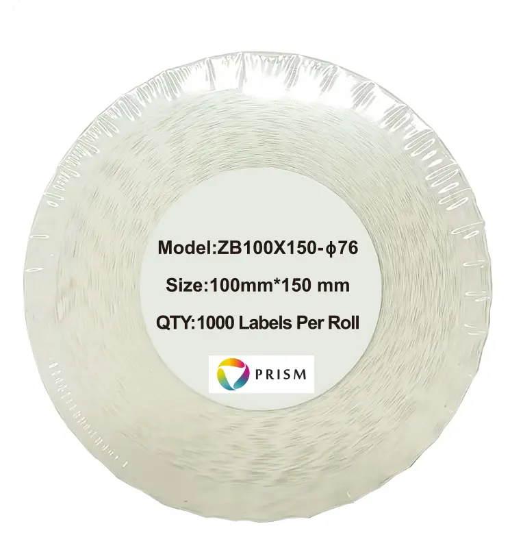 PRISM Etykieta termiczna biała 100mm x 150mm 1000szt., rolka fi 76mm 1
