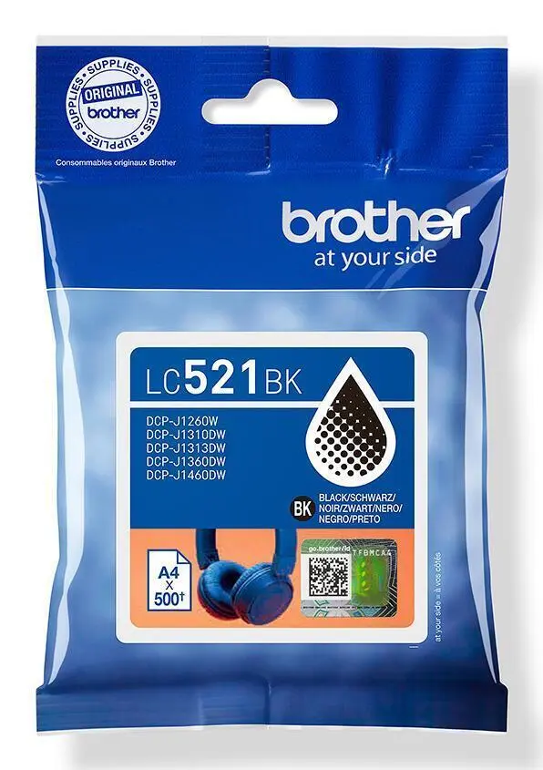 Brother Tusz LC521BK Black 500str 1