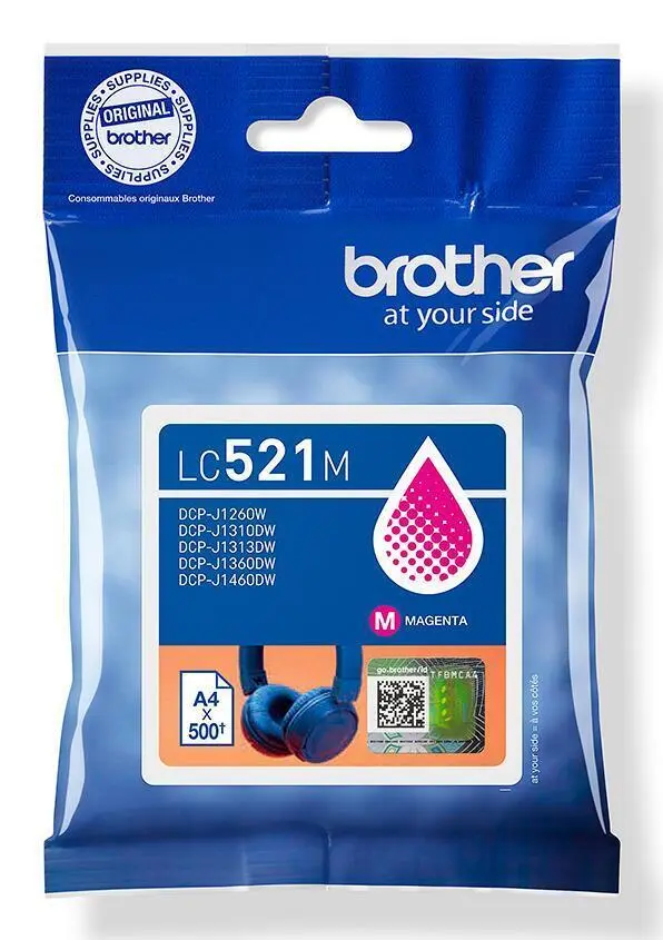 Brother Tusz LC521M Magenta 500str 1