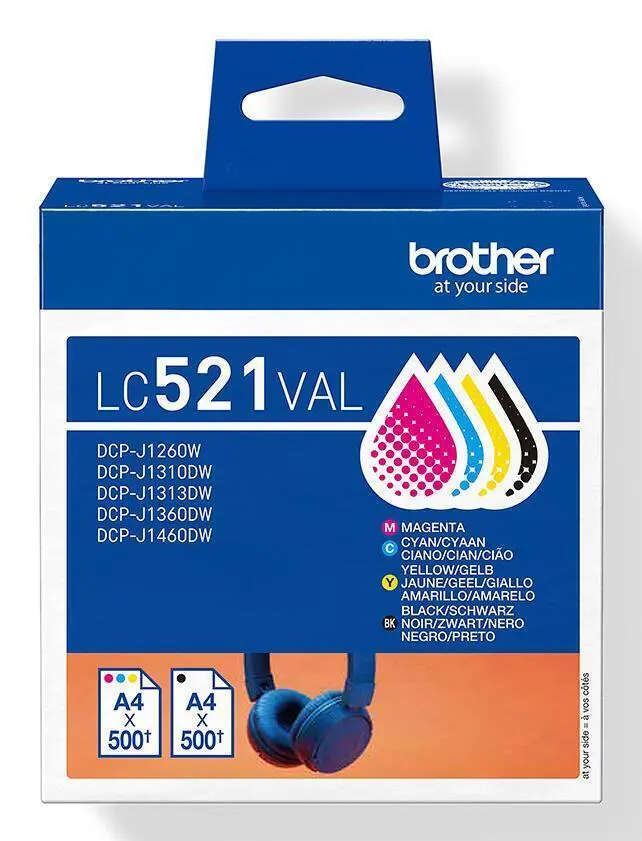 Brother Tusz LC521VAL CMYK 4x500str 1