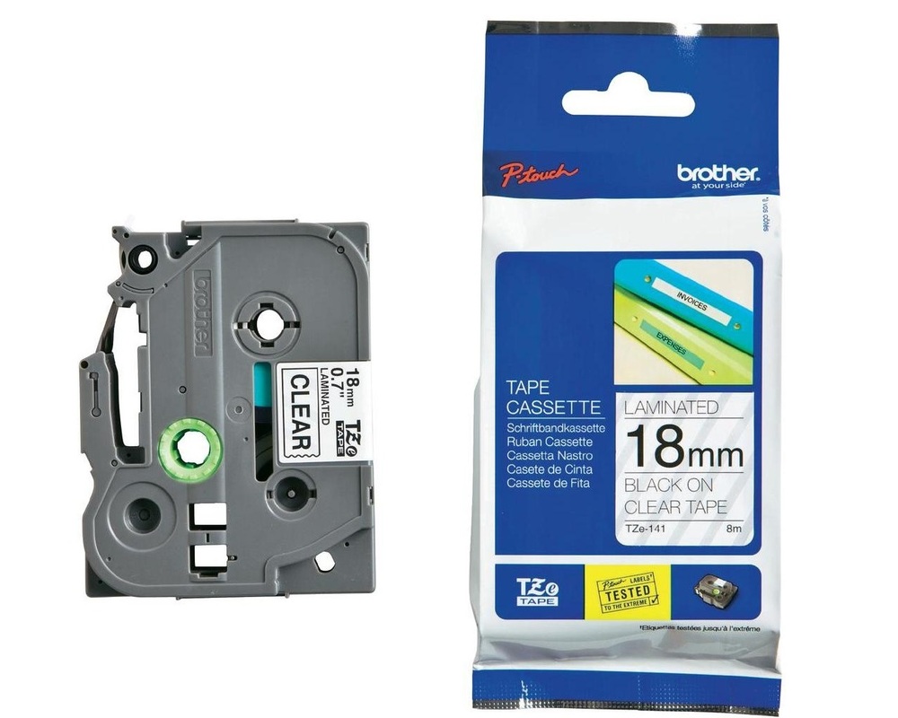 Brother Tape TZE-141 18mm Black/transp 1
