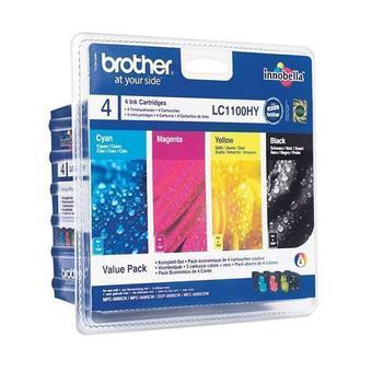 Brother Ink cartridge LC1100 CMYK 4pack HC 1