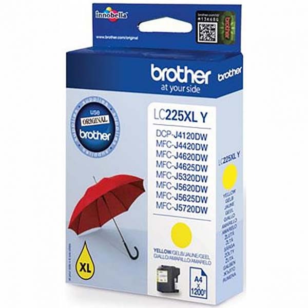 Brother Ink cartridge LC225XLY Yellow 1.5K 1
