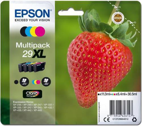 Epson Ink cartridge T29XL Stylus XP235 CMYK 4pack. 11.3/3x6.4ml. 1