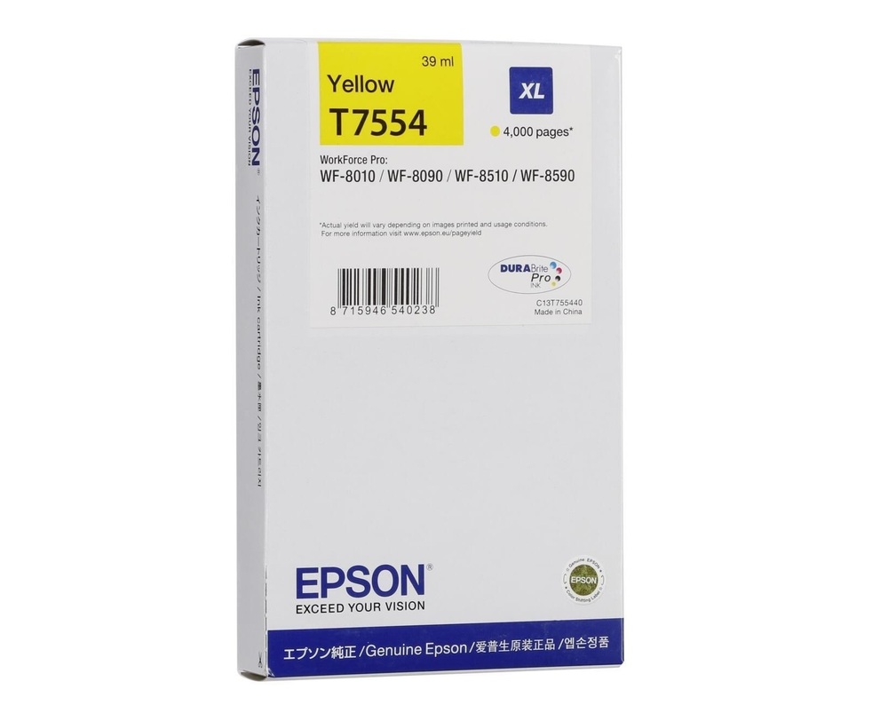 Epson Ink cartridge T7554 XL Yellow 39ml 1