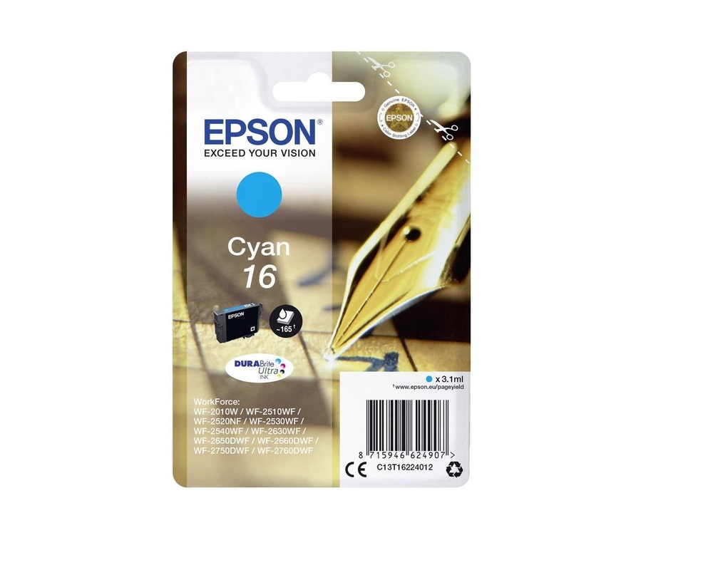 Epson Ink cartridge WF2010 T1622 Cyan 3.1ml 165 pages 1