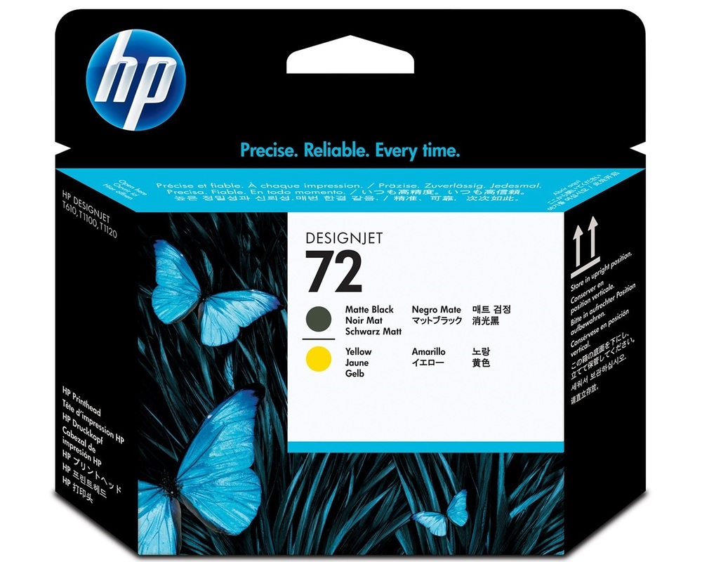 HP Printhead nr 72 C9384A MATT BLACK+YELLOW 1