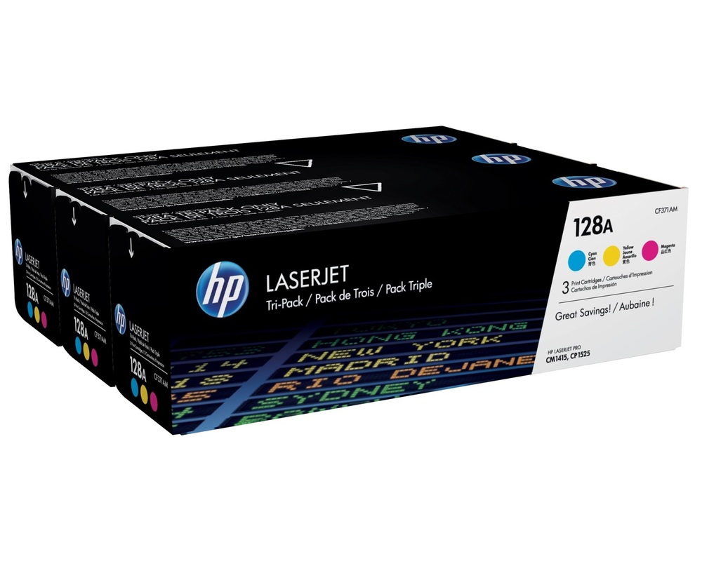HP Toner nr 128A CF371AM 3pack CMY CE321.322.323 1