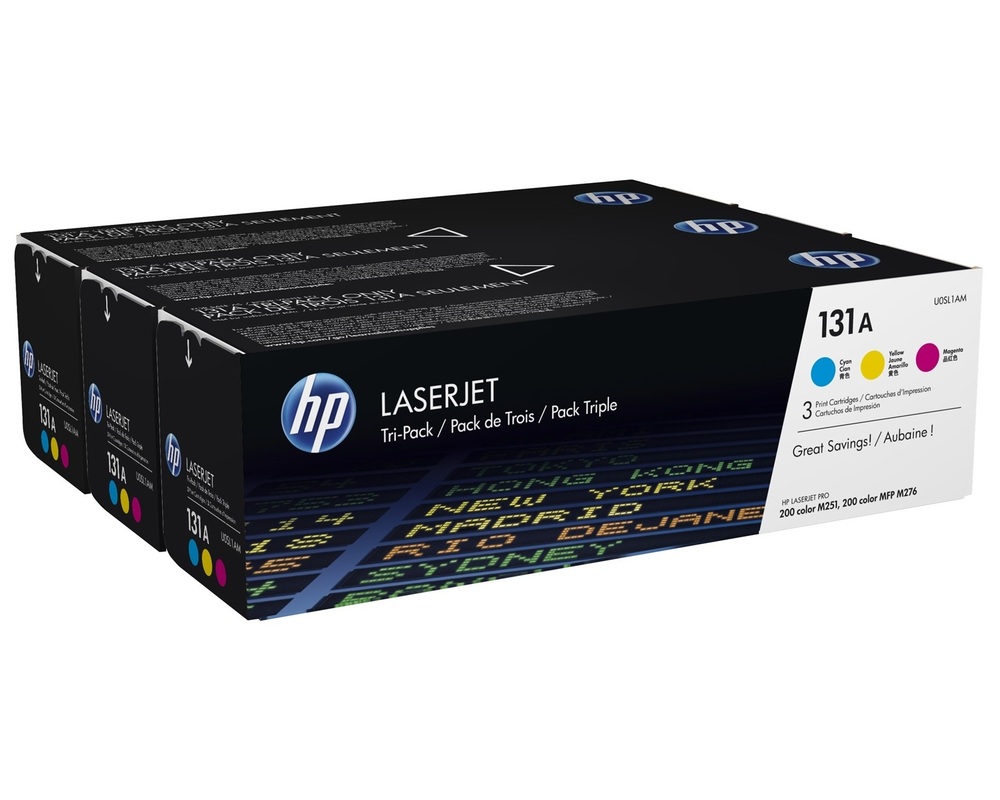 HP Toner nr 131A U0SL1AM 3pack CMY CF211A. CF212A. CF213A 1