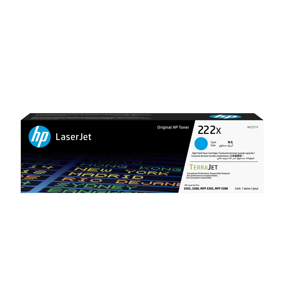 HP Toner nr 222X W2221X Cyan 2.5K 1