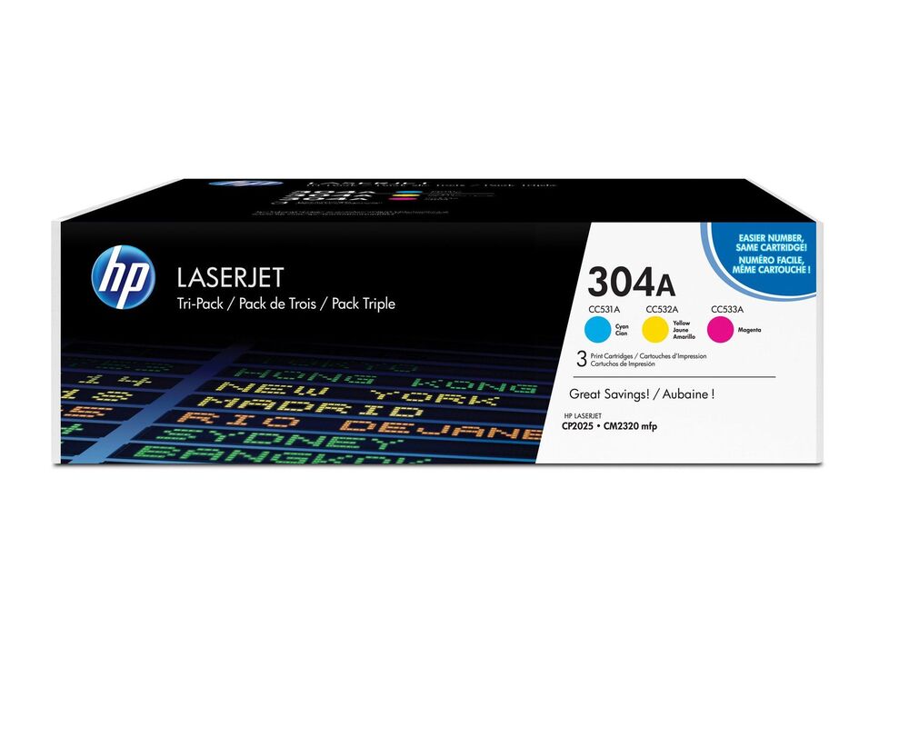 HP Toner nr 304A CF372AM 3pack CMY CC531.532.533 1