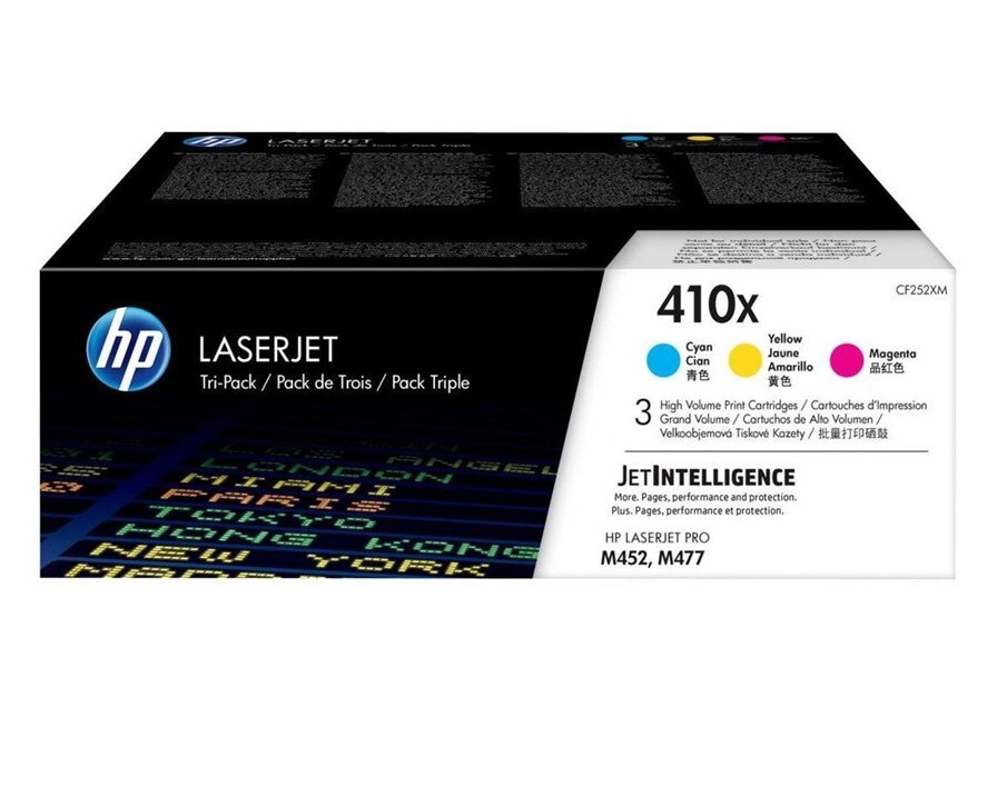 HP Toner nr 410X HY CF252XM 3pack CMY 1