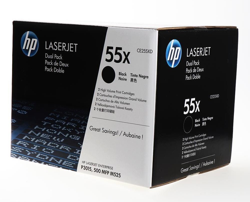 HP Toner nr 55XD CE255XD Black 2pack 2x12.5K 1