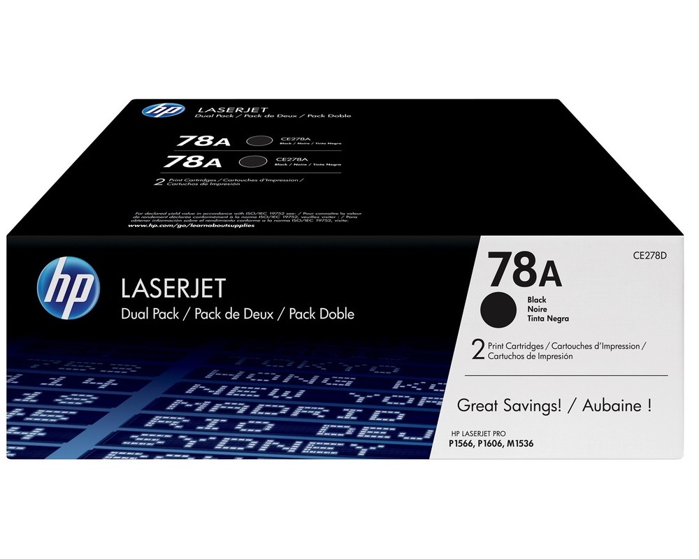 HP Toner nr 78A CE278AD Black 2pack 2x2.1K 1