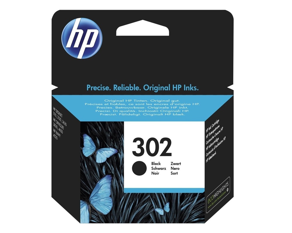 HP Ink cartridge nr 302 F6U66AE black 3.5ml 180str EOL 1