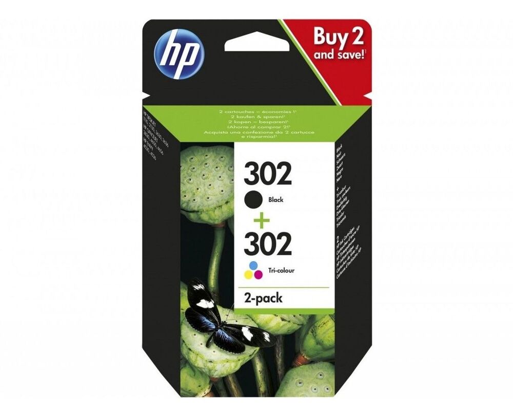 HP Ink cartridge nr 302 X4D37AE black/tri-colour EOL 1