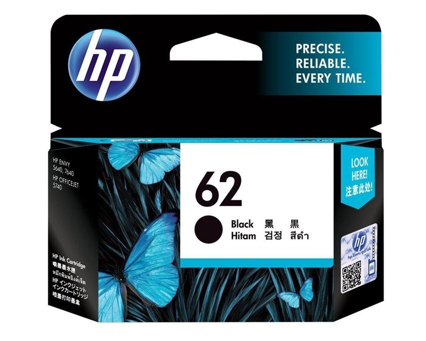 HP Ink cartridge nr 62 C2P04AE Black 200str 1