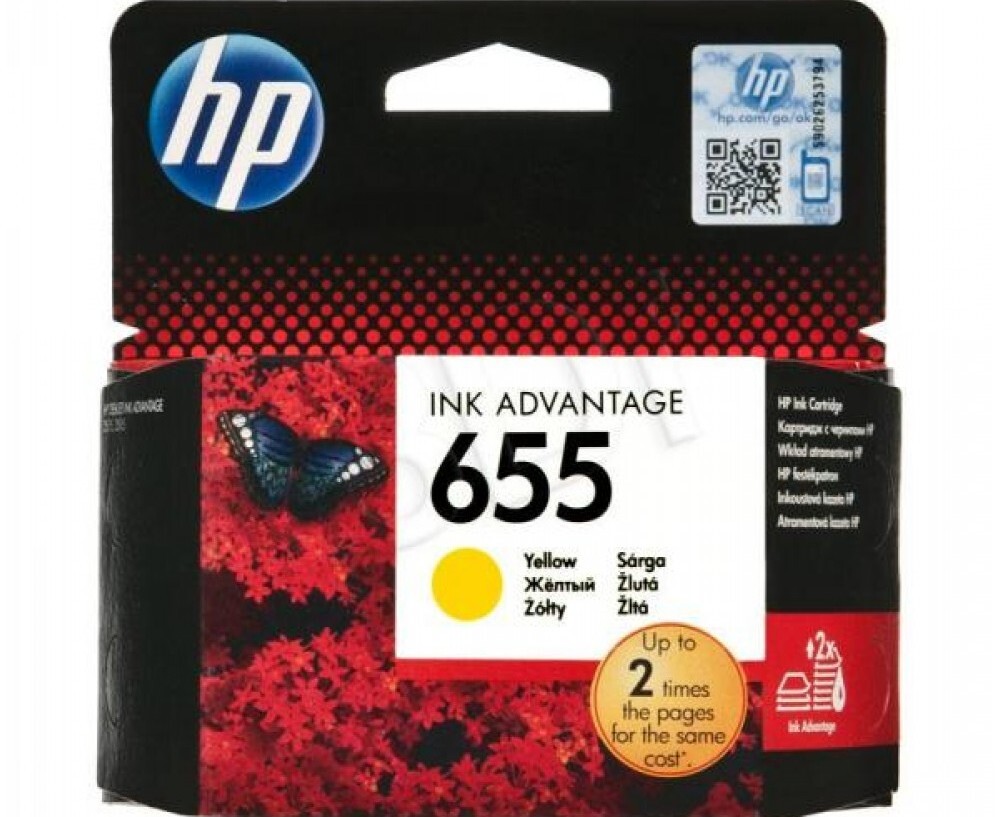 HP Ink cartridge nr 655 CZ112AE Yellow 600str 1