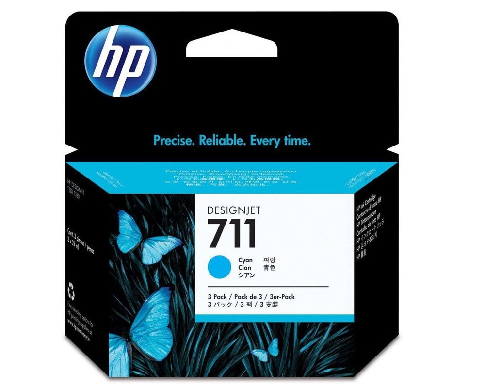HP Ink cartridge nr 711 CZ134A Cyan 3x29ml 3 pack 1