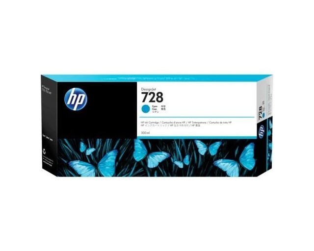 HP Ink cartridge nr 728 F9K17A Cyan 300ml 1