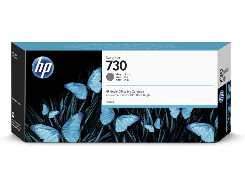 HP Ink cartridge nr 730 P2V72A Gray 300 ml 1