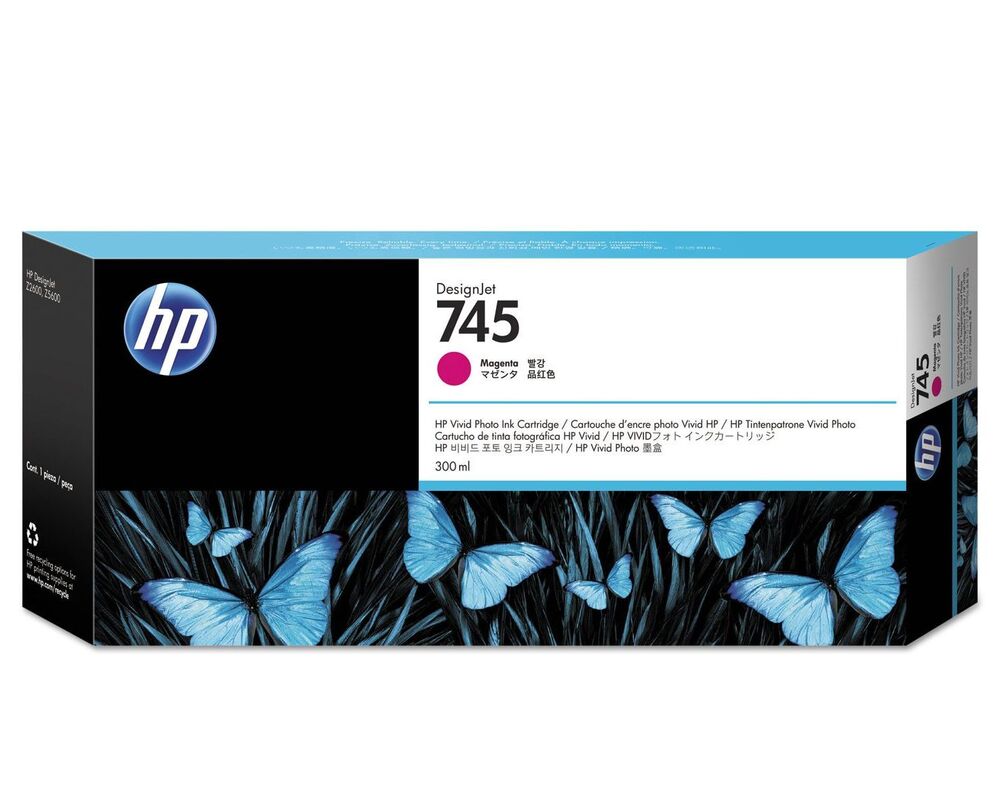 HP Ink cartridge nr 745A F9K01A Magenta 300ml 1