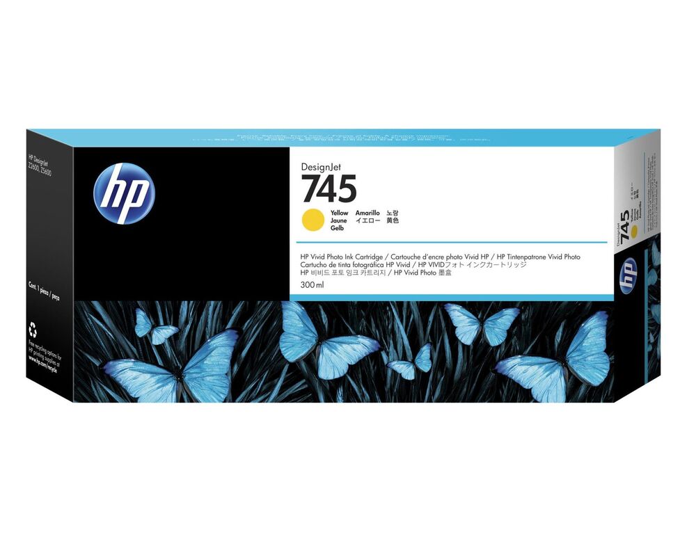 HP Tusz nr 745A F9K02A Yellow  300ml 1