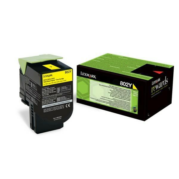 Lexmark Toner 802Y 80C20Y0 Yellow 1K 1