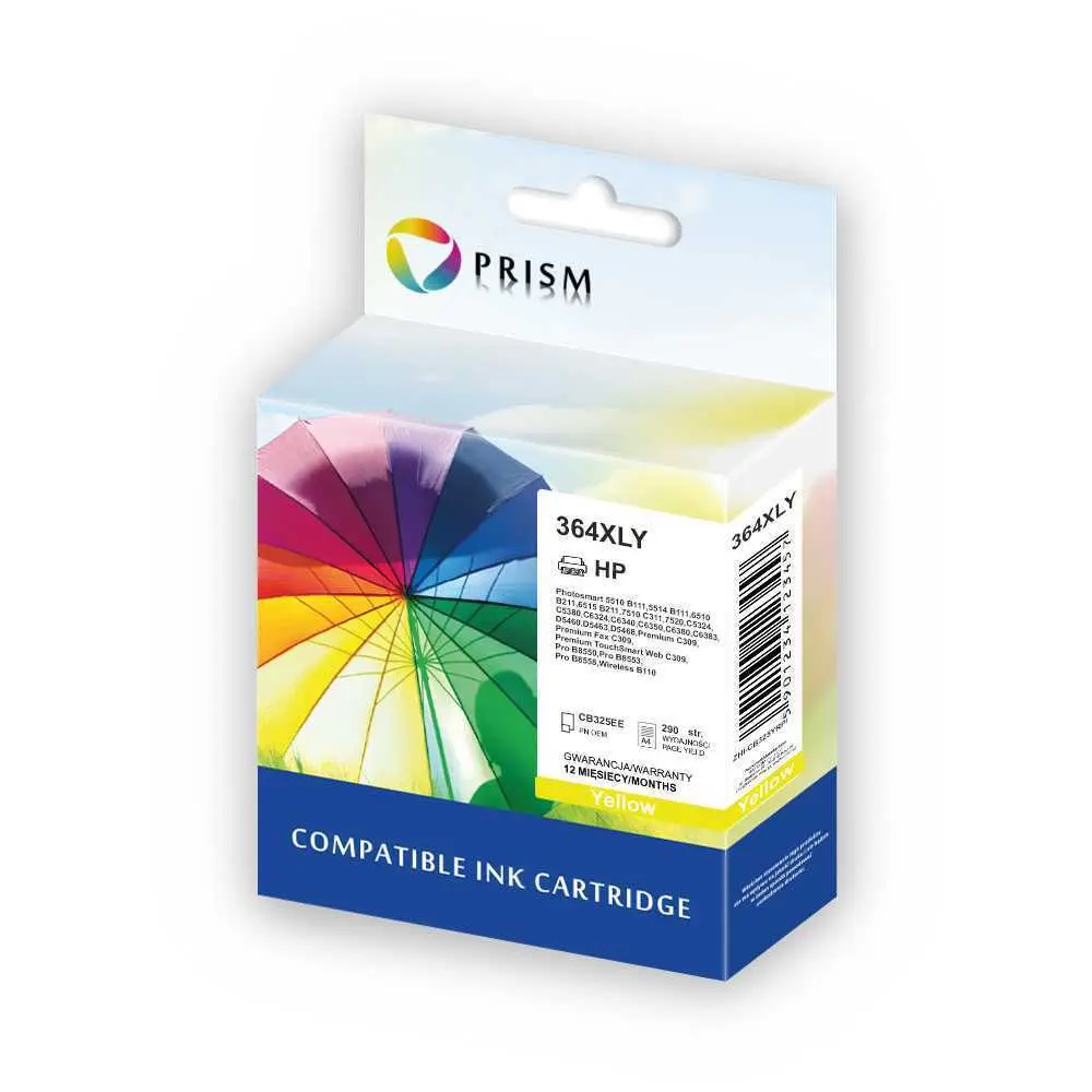 PRISM HP Ink cartridge nr 364XL CB325EE Yellow 13ml 290 str. Remanufactured 1