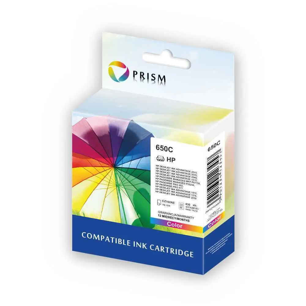 PRISM HP Ink cartridge nr 650 CZ102AE Color 18ml 430 str. Remanufactured 1